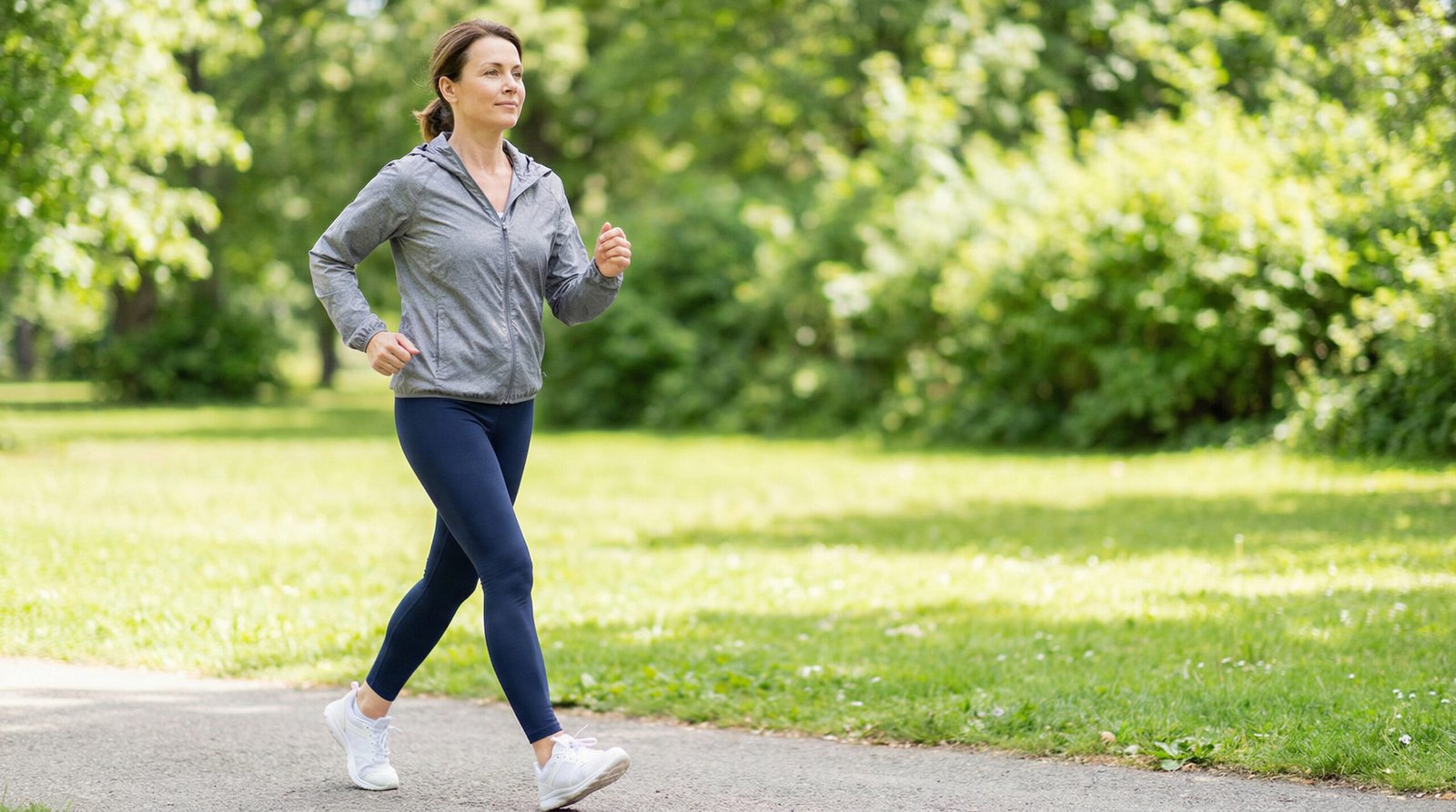 healthy food and movement supporting metabolic syndrome criteria improvement, bright teal background