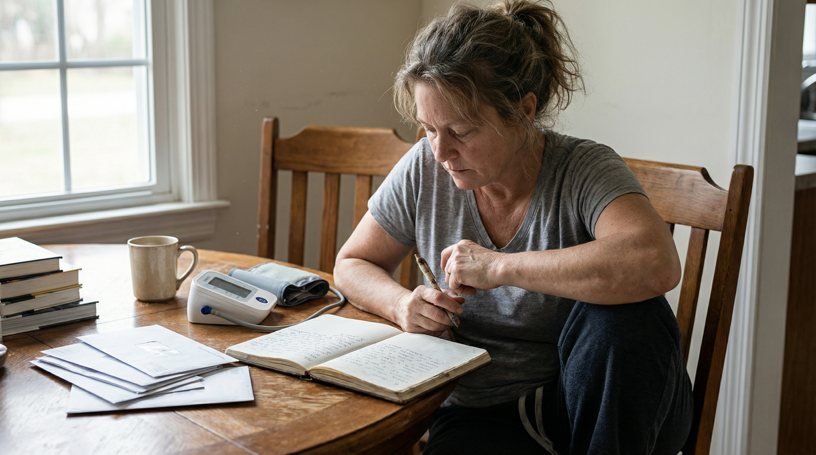 Woman reviewing metabolic syndrome health markers with doctor — metabolic syndrome in women