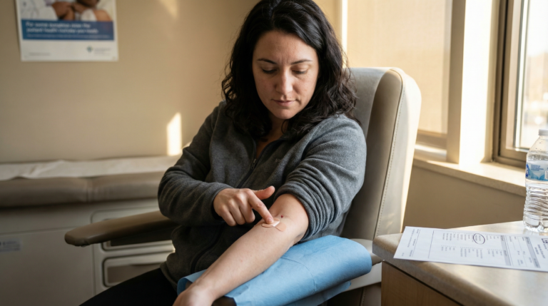 Woman reviewing health test results — understanding PCOS and insulin resistance connection