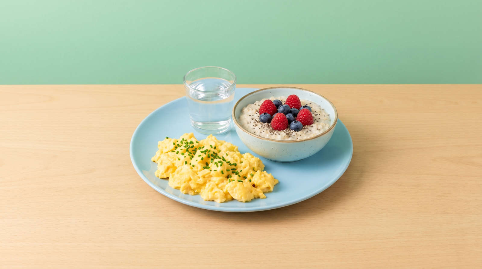 balanced breakfast with eggs and whole grains to improve insulin sensitivity