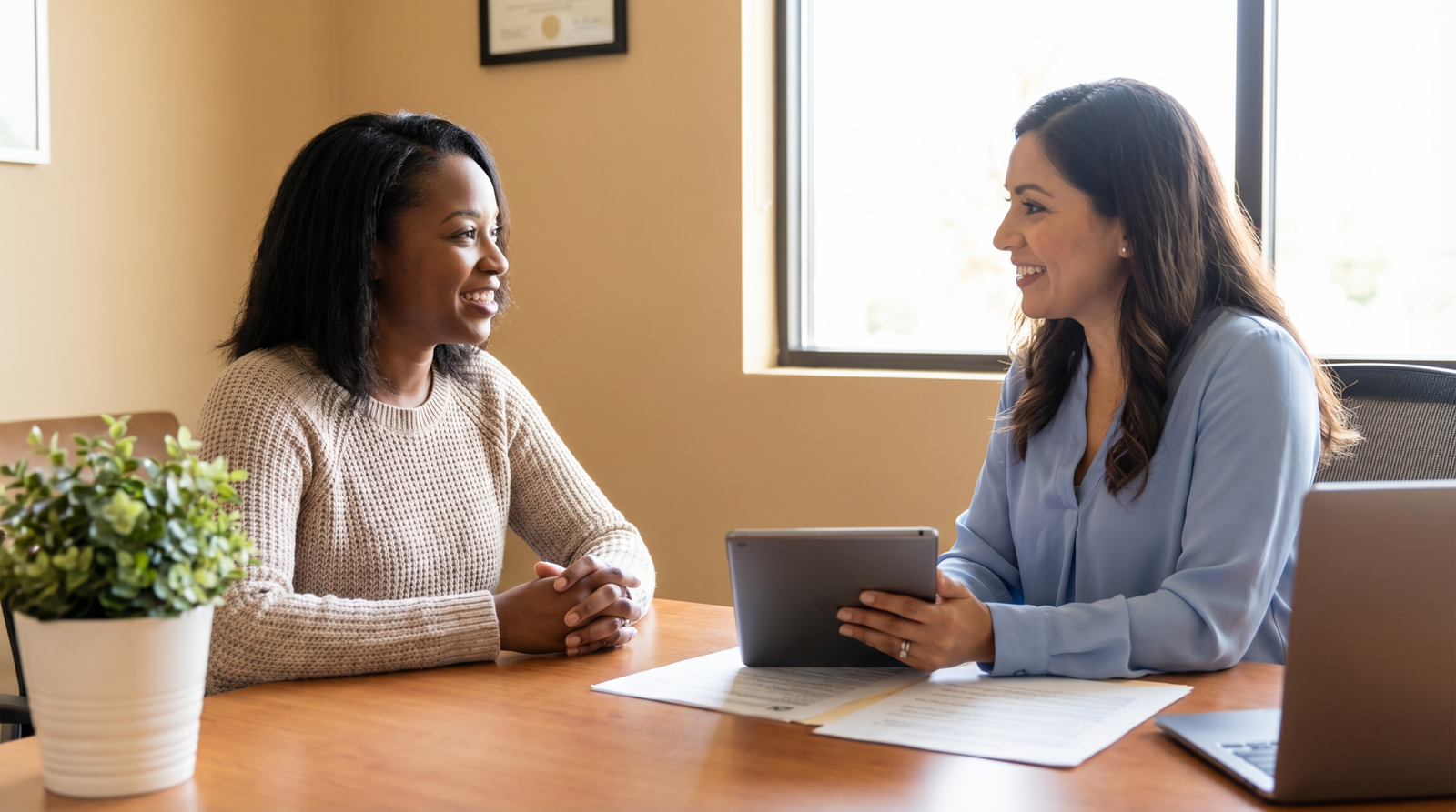 prediabetes screening — person discussing blood sugar test results with a healthcare provider