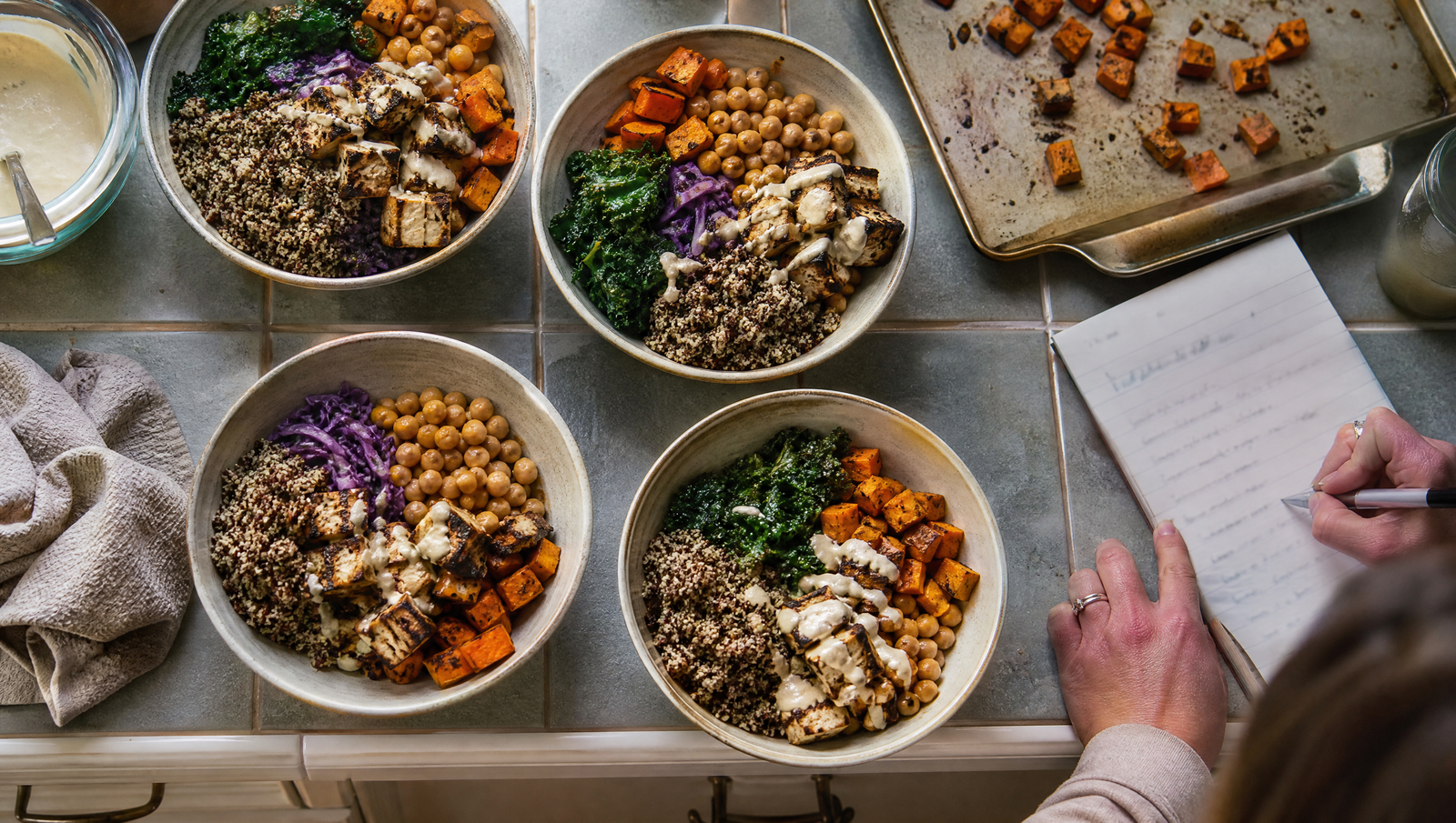 carb timing meal prep with quinoa sweet potato chickpeas and tofu for metabolic flexibility