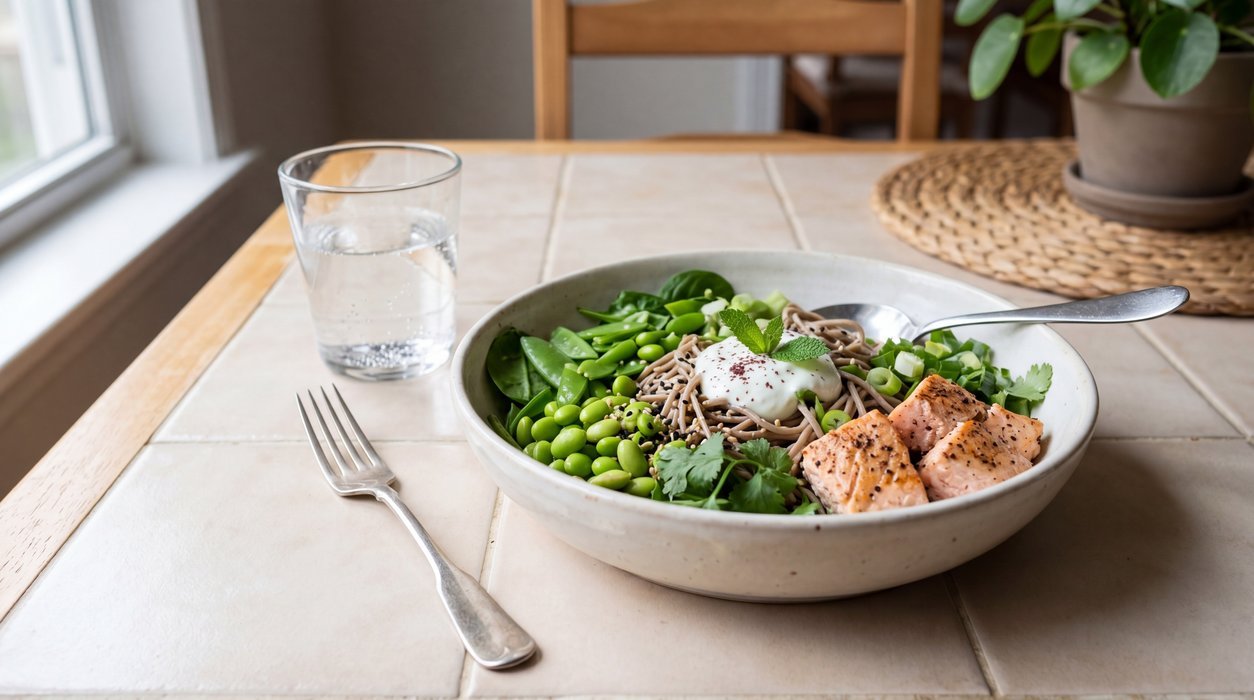 fatty liver diet bowl with fiber protein and unsaturated fats