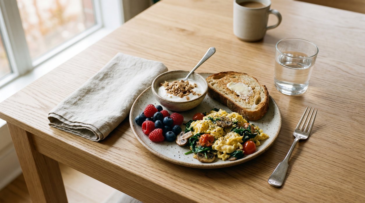 high insulin sensitivity habits breakfast with protein fiber and whole-food carbs
