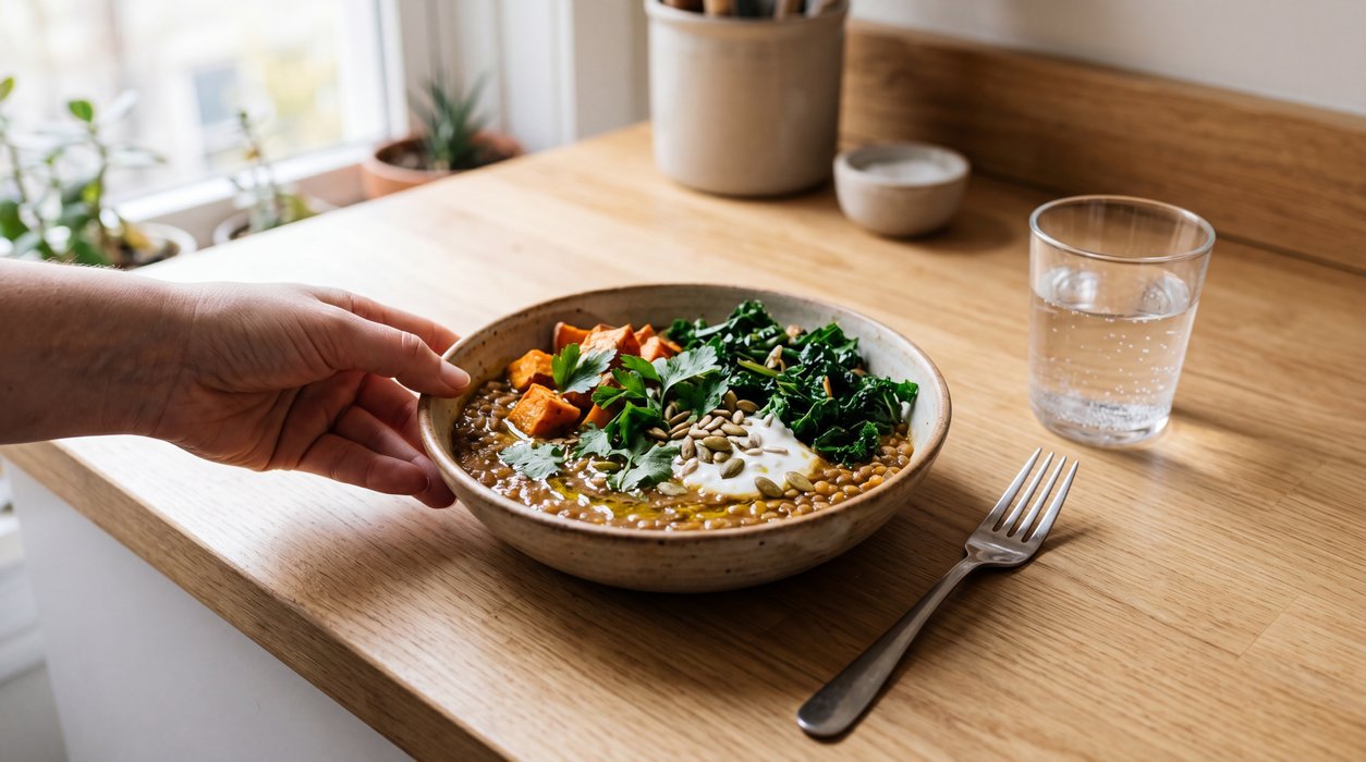 reduce liver inflammation meal with protein fiber and healthy fats