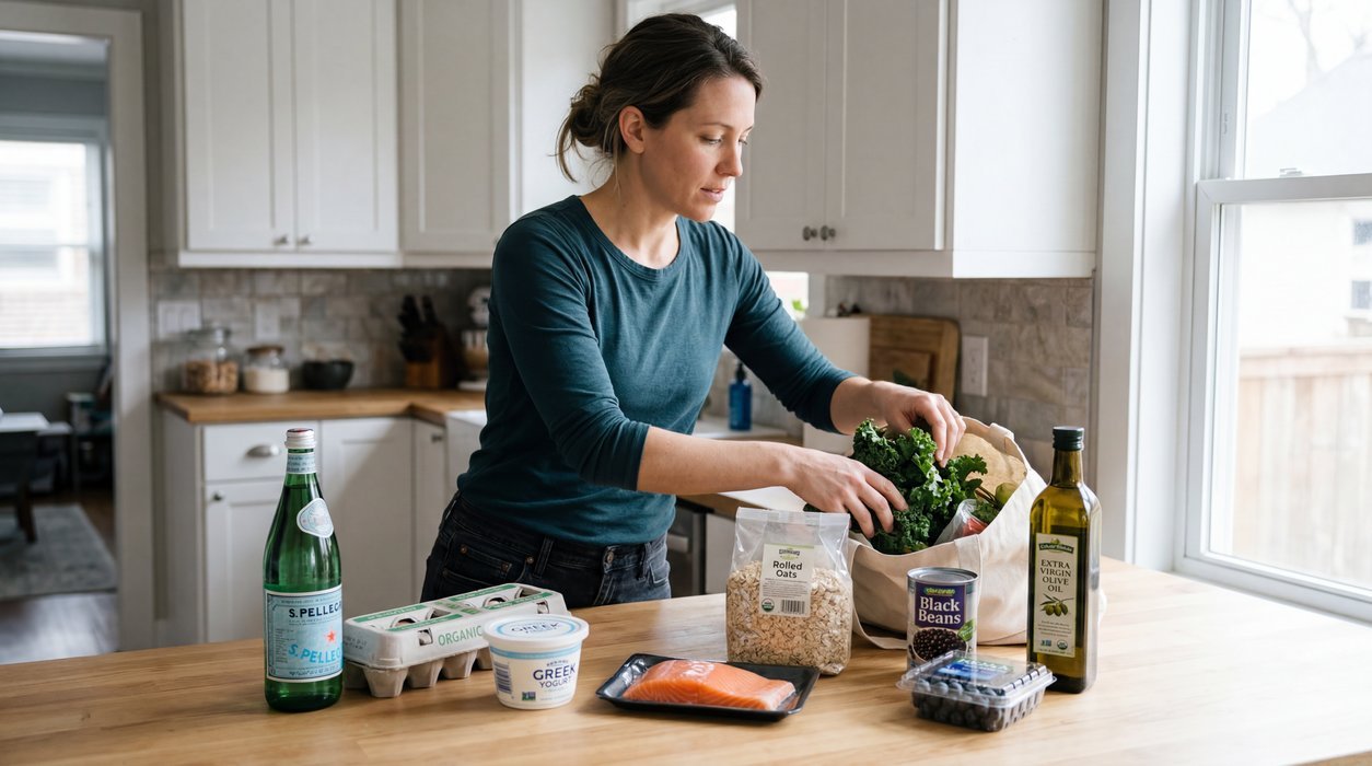 liver health grocery reset with fiber protein and no sugary drinks