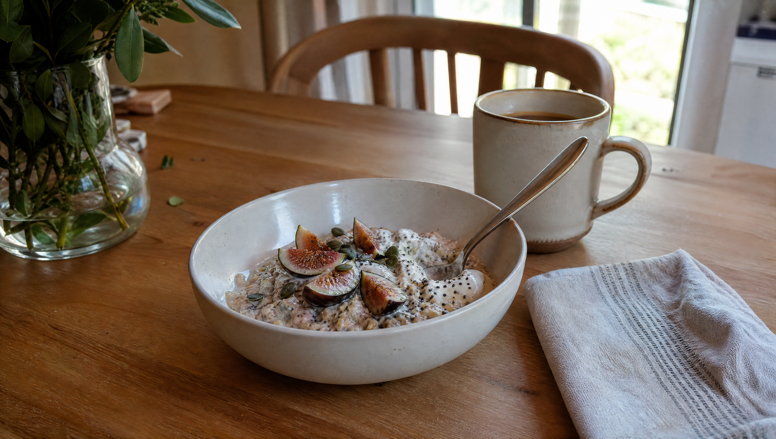 prediabetes motivation — balanced meal on a kitchen table