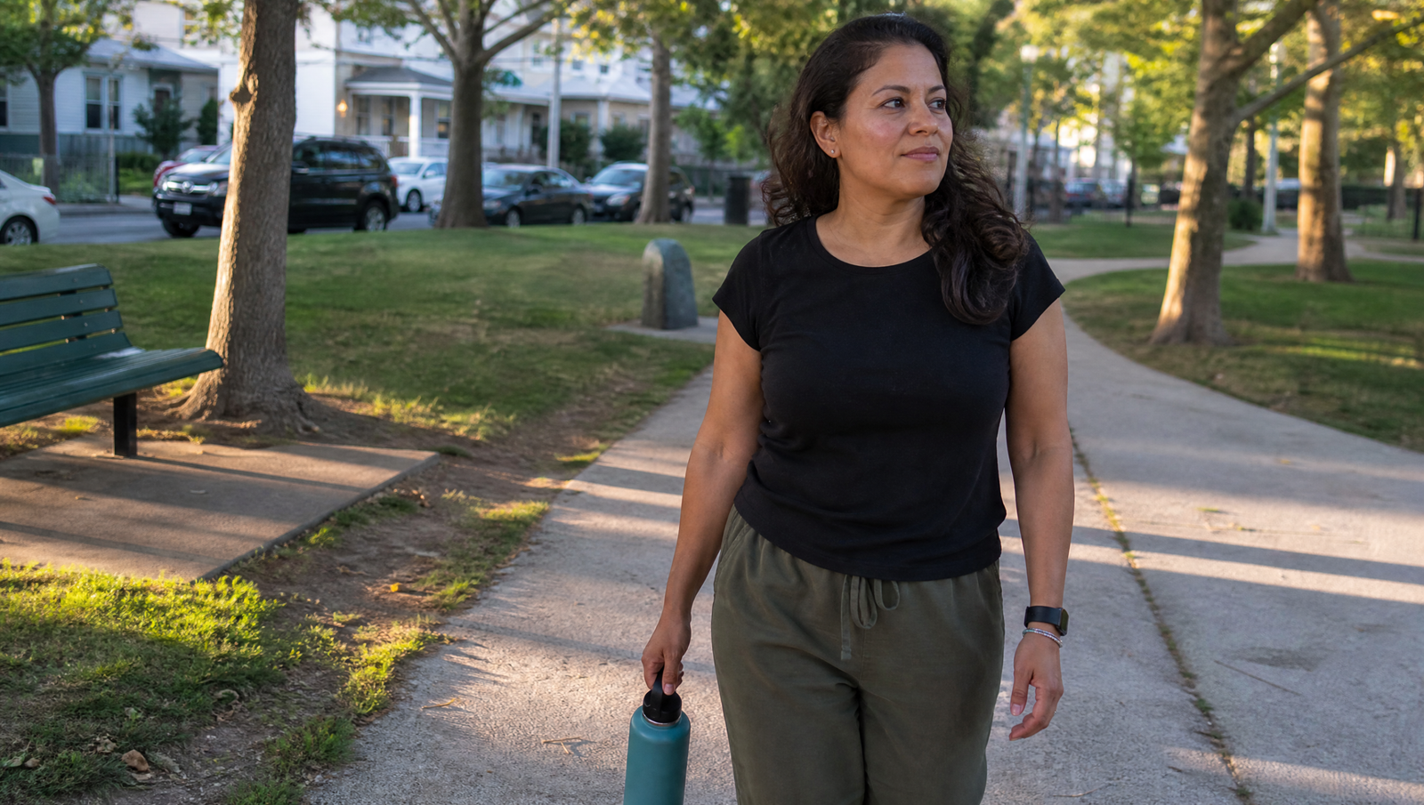 prediabetes motivation — woman walking after a balanced meal