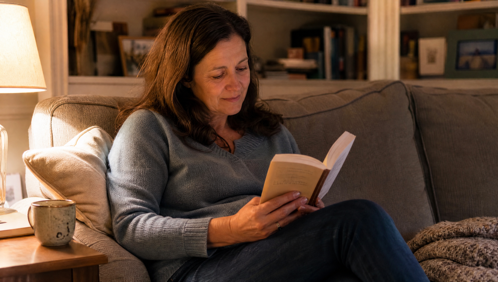 prediabetes sleep quality — woman following a calm evening routine in soft warm light