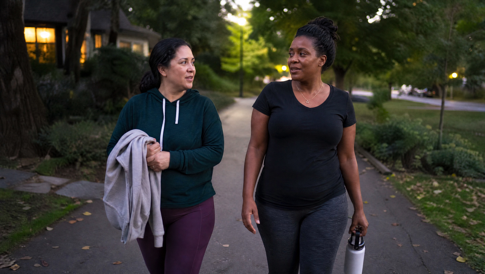 gentle evening walk supporting insulin sensitivity and better sleep