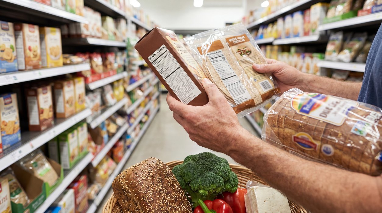 packaged bread wraps and snacks label check for added sugars