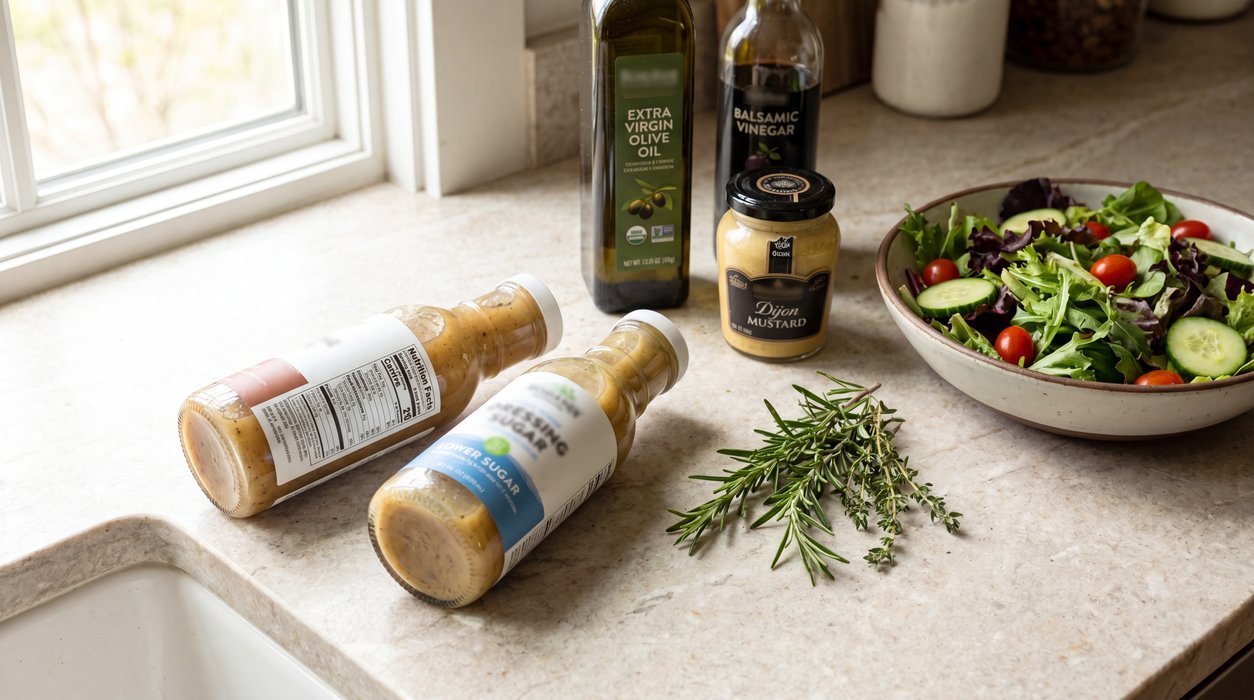 added sugars in salad dressing comparison for blood sugar balance