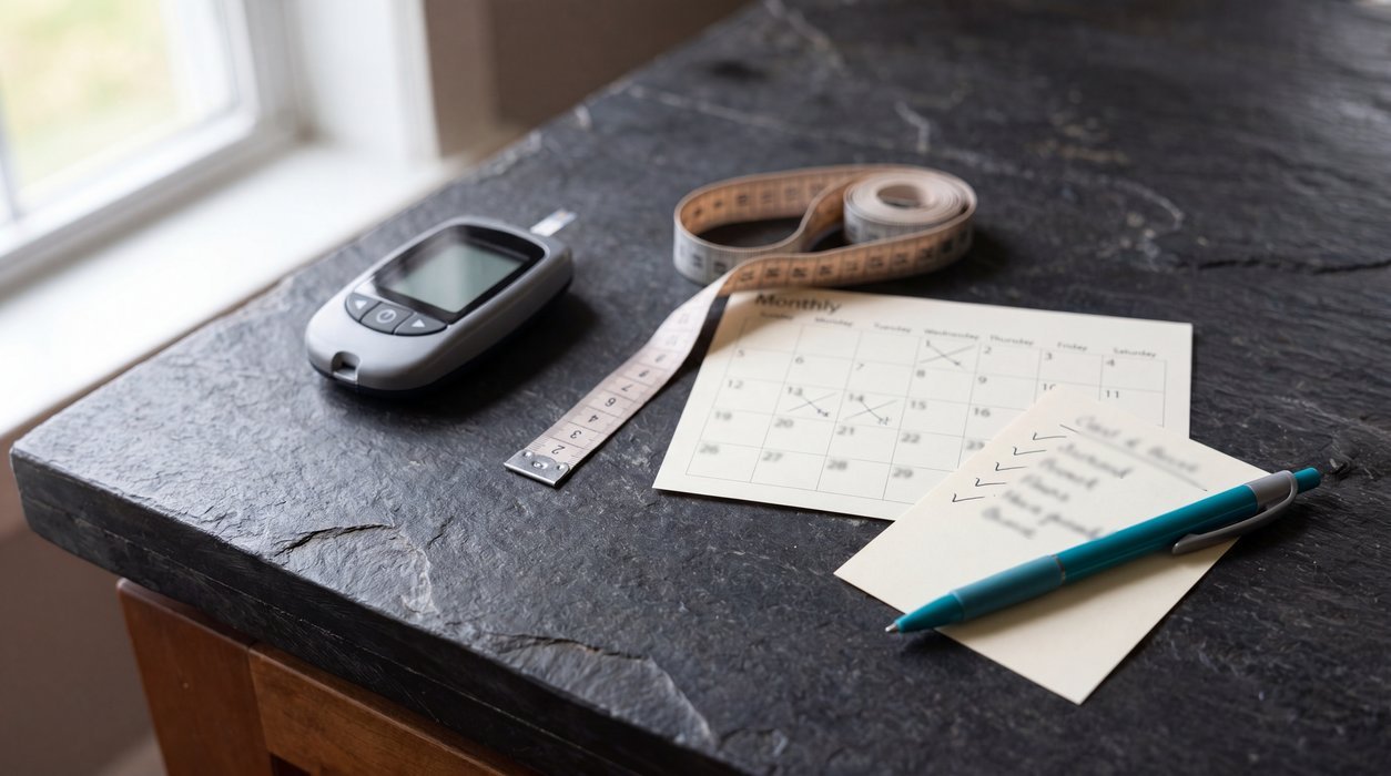 insulin resistance signs tracked with glucose meter waist tape and energy notes