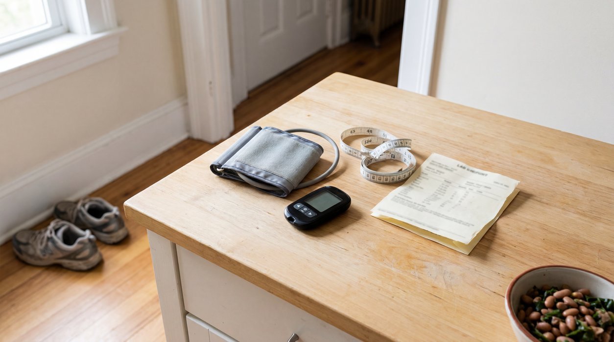 metabolic syndrome causes shown through blood pressure, glucose and waist markers