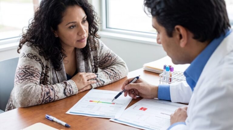 High insulin with normal glucose results reviewed during a calm clinic visit