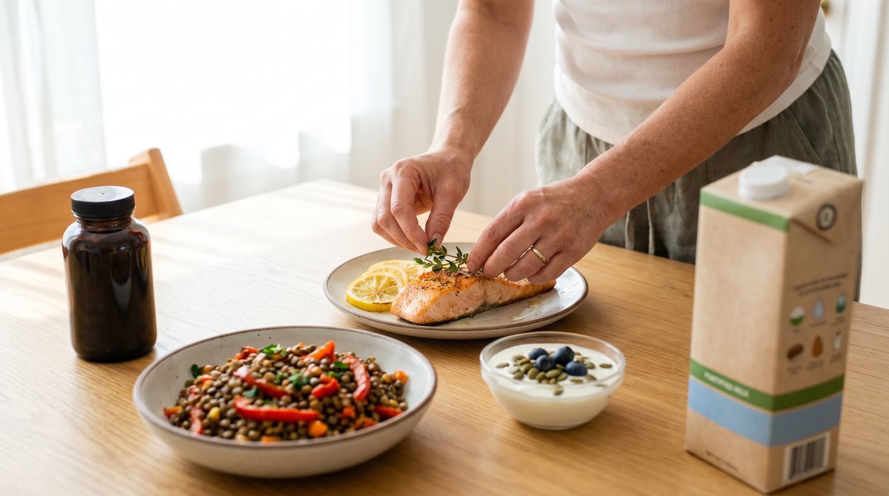 micronutrients women often miss shown in a colorful nutrient-rich meal spread