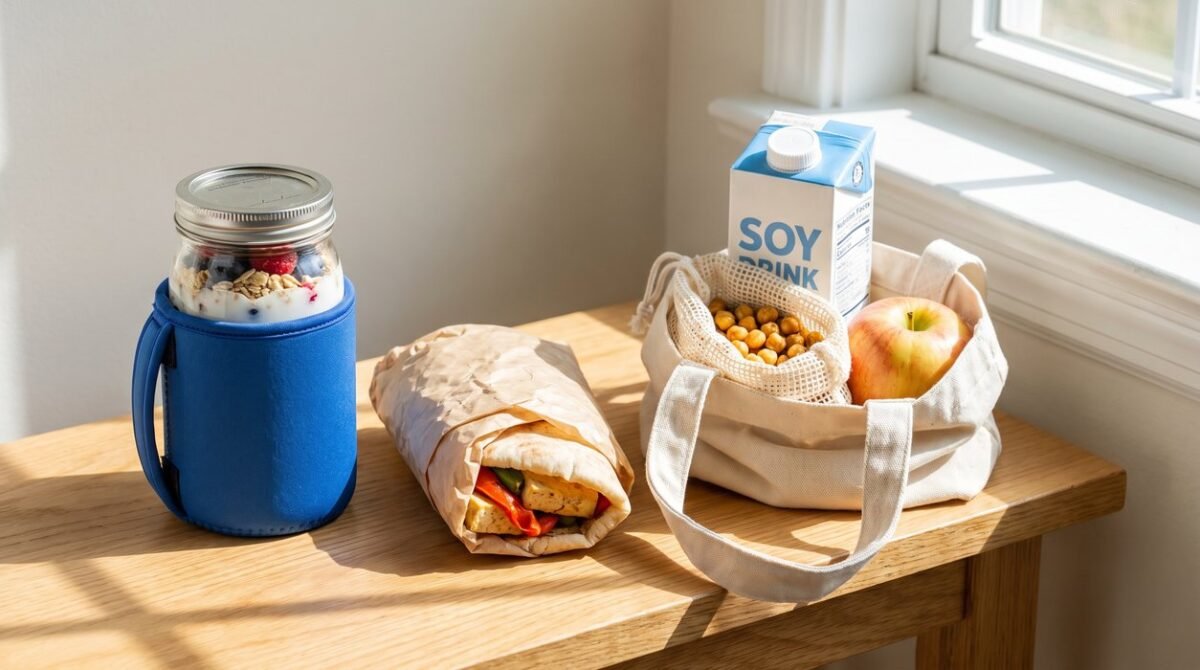 Three portable breakfast formats packed for different busy-morning routines