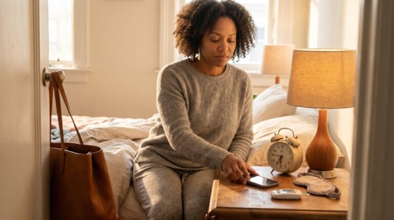 stress and sleep in prediabetes evening routine with alarm and glucose meter