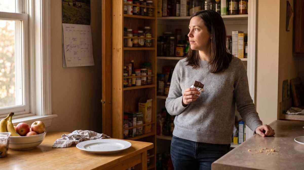 Woman noticing a strong evening sugar craving before period